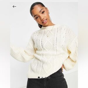 Brave Soul tokyo oversized cozy cableknit sweater